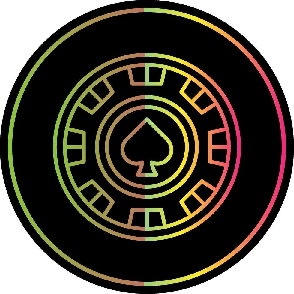 Chip Line Gradient Due Color Icon vector