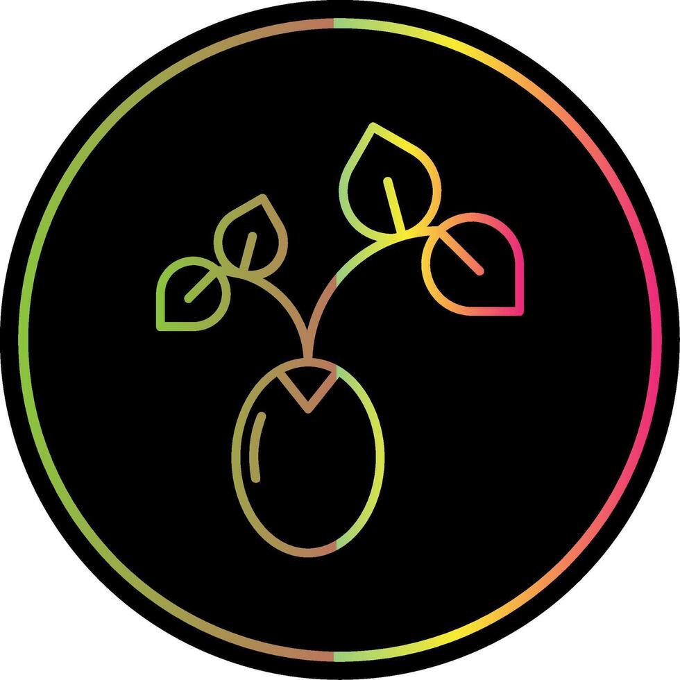 Sprout Line Gradient Due Color Icon vector
