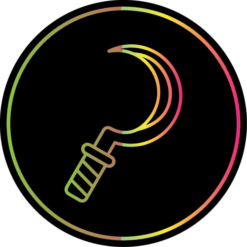 Sickle Line Gradient Due Color Icon vector
