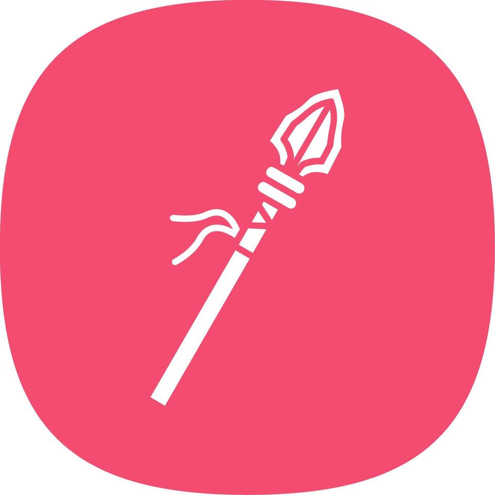 Spear Glyph Curve Icon vector