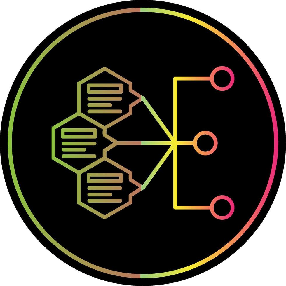 Index Line Gradient Due Color Icon vector