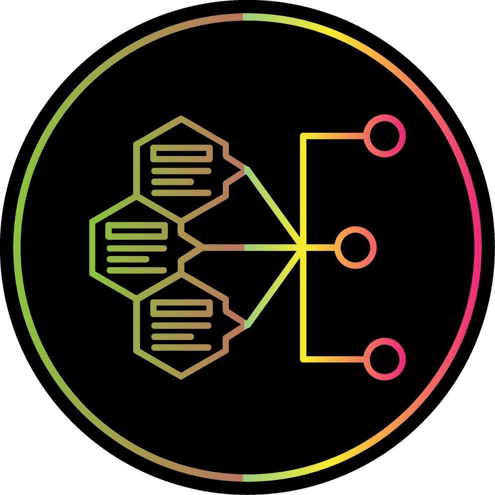 Index Line Gradient Due Color Icon vector