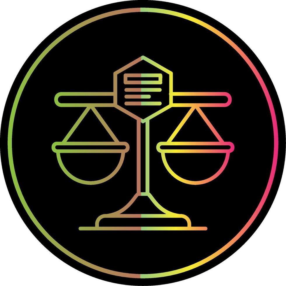 Scales Line Gradient Due Color Icon vector