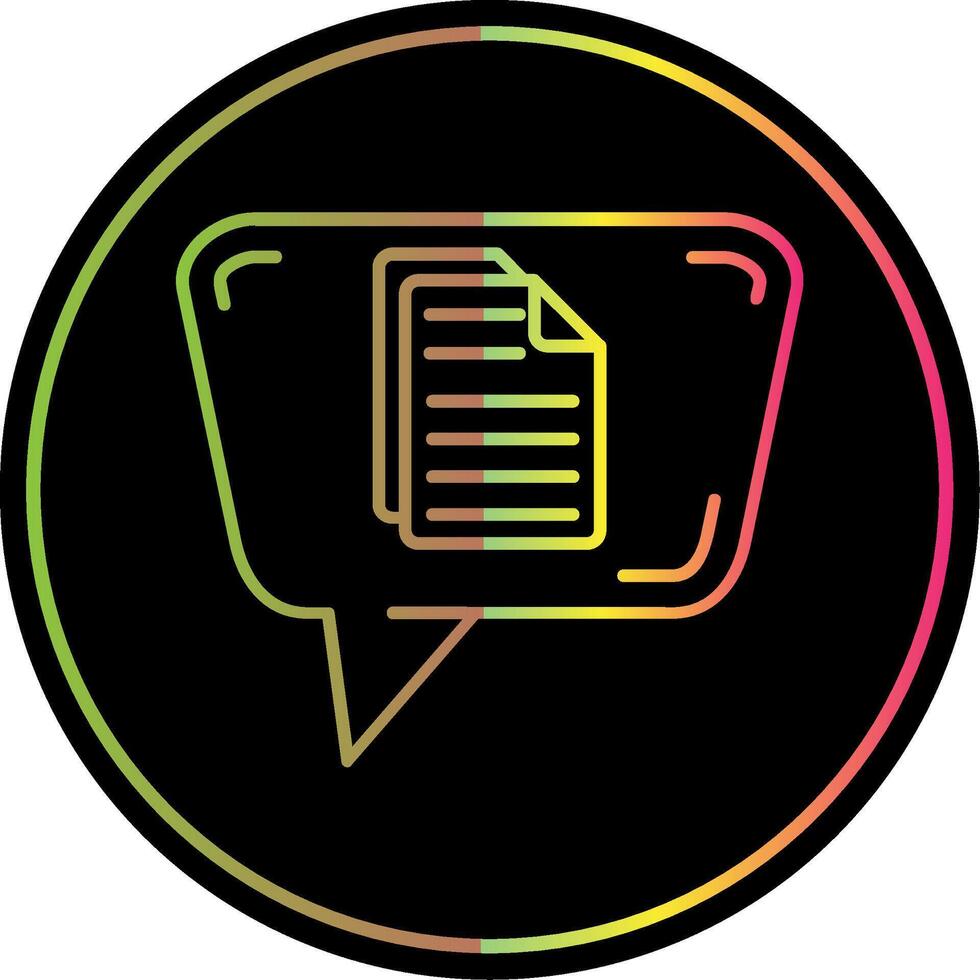 Document Line Gradient Due Color Icon vector