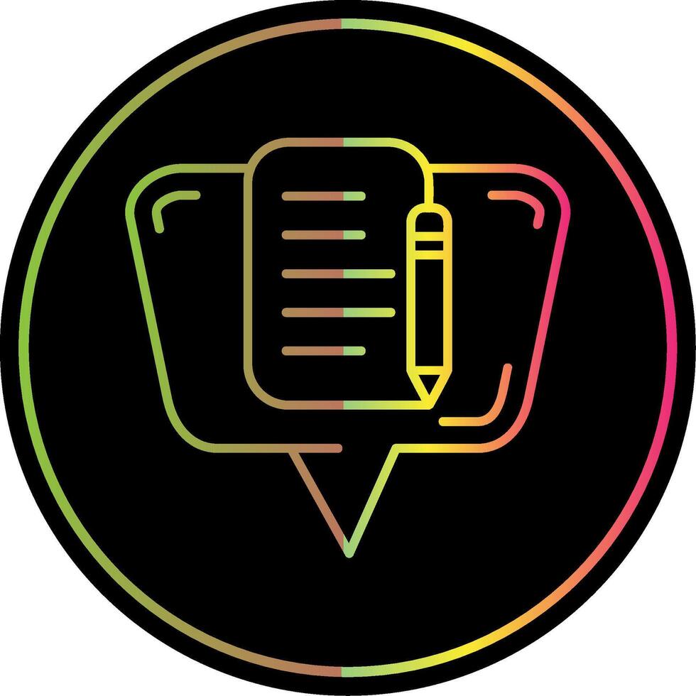 Edit Line Gradient Due Color Icon vector