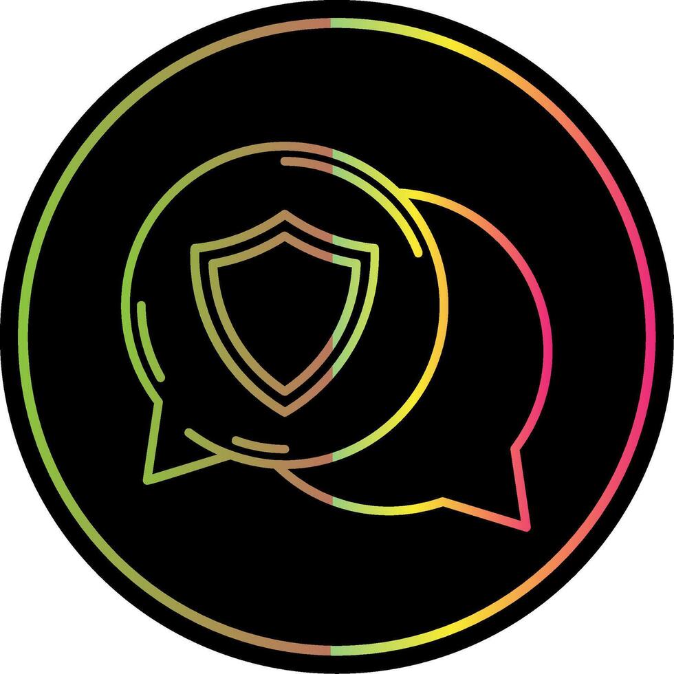 Secure Line Gradient Due Color Icon vector