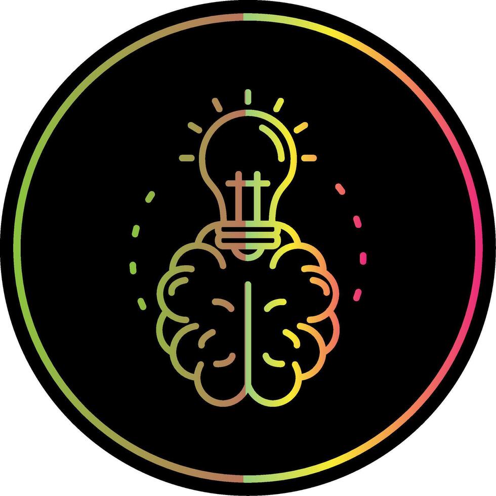 Brainstroming Line Gradient Due Color Icon vector