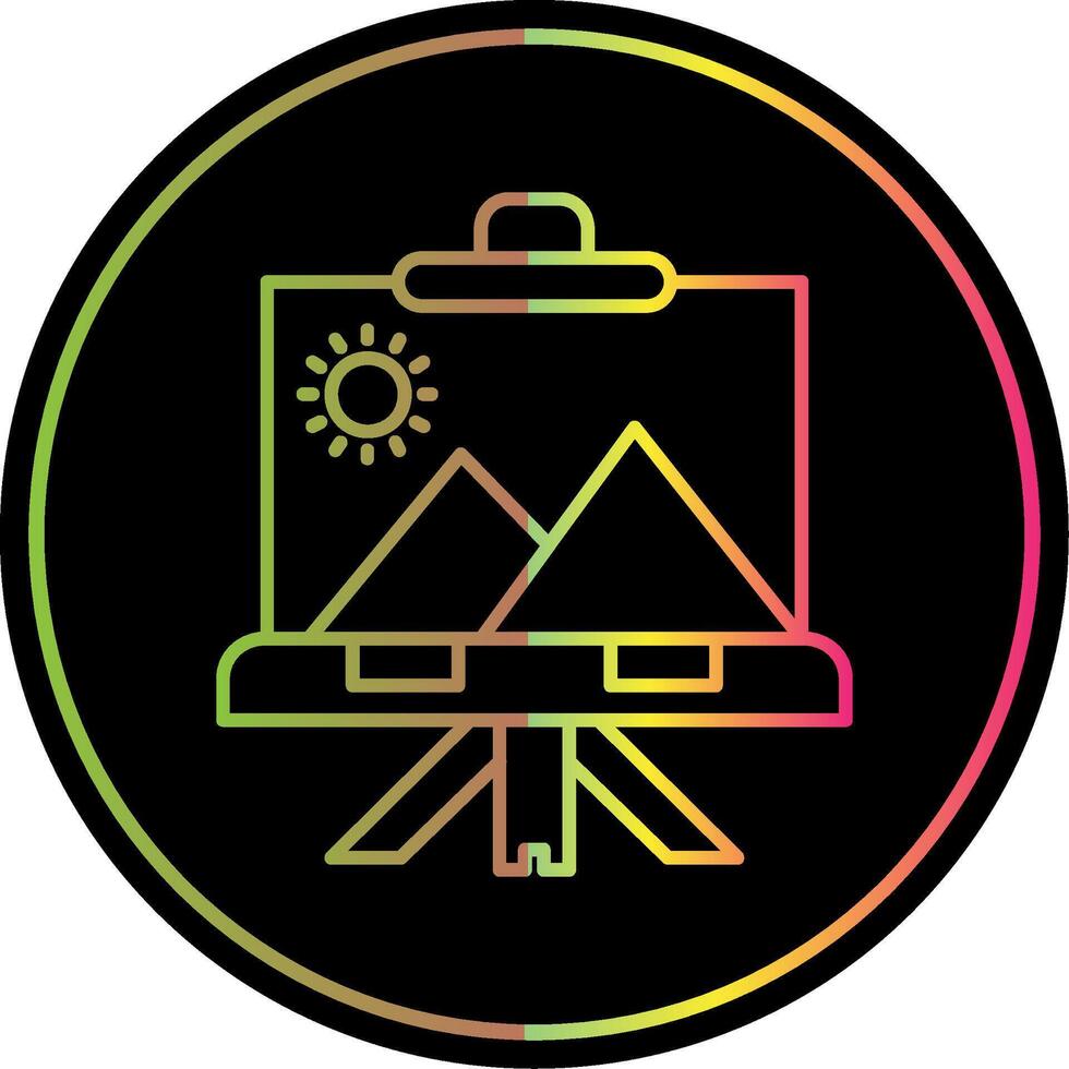 Canvas Line Gradient Due Color Icon vector