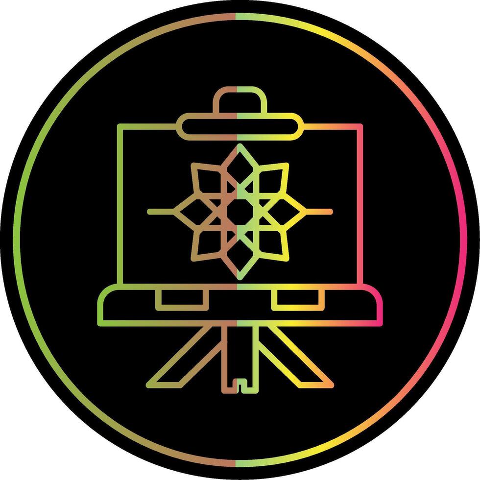 Abstract Line Gradient Due Color Icon vector