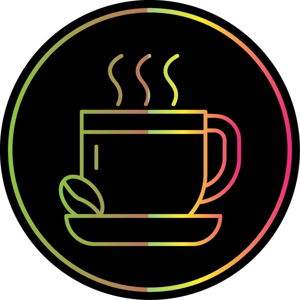 café línea degradado debido color icono vector
