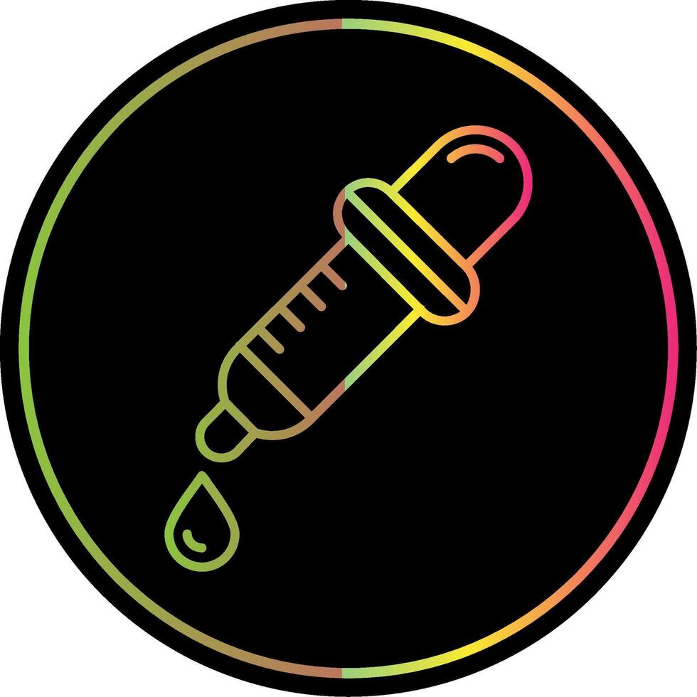 Dropper Line Gradient Due Color Icon vector