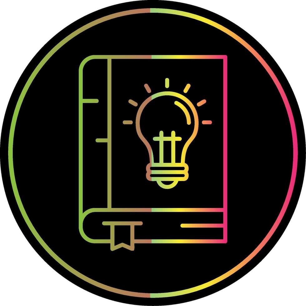 Knowledge Line Gradient Due Color Icon vector