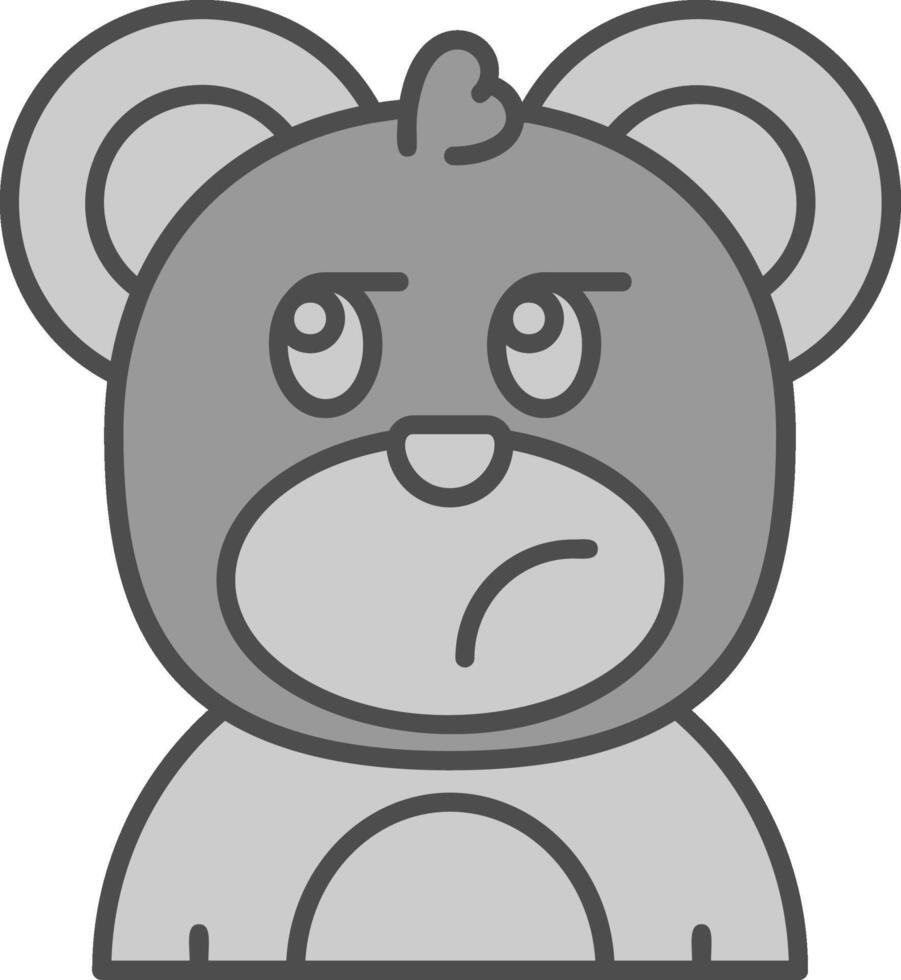 Liar Line Filled Greyscale Icon vector