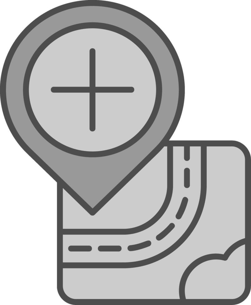 New Line Filled Greyscale Icon vector