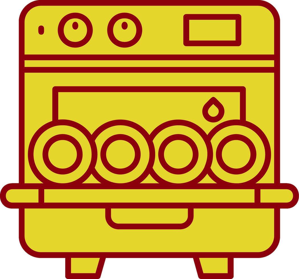 Dishwasher Vintage Icon vector