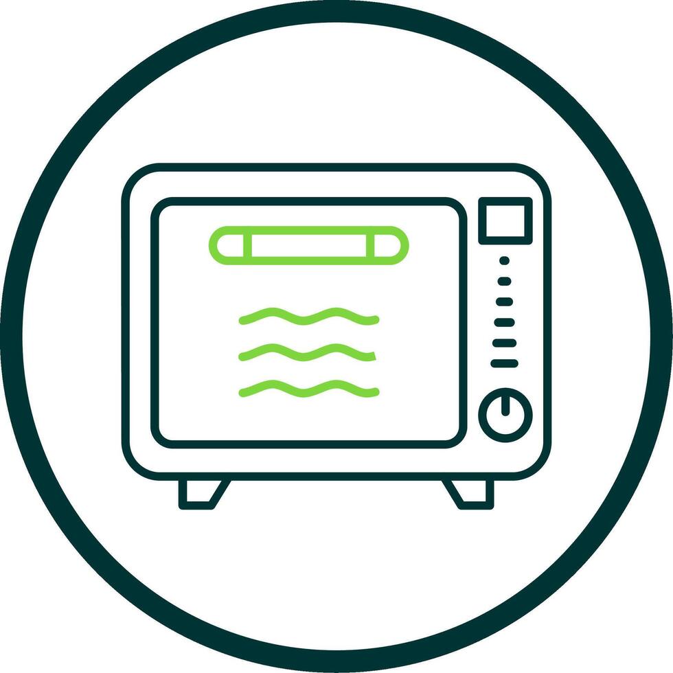 Oven Line Circle Icon vector