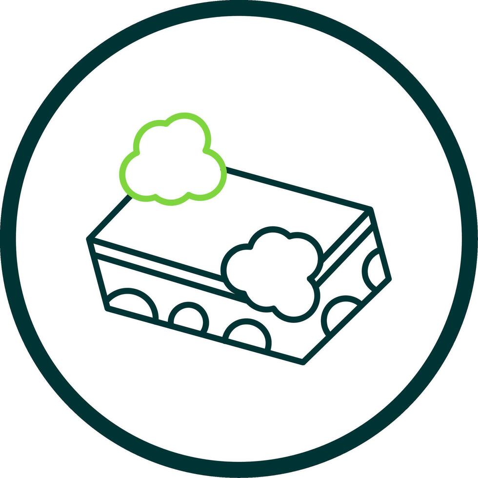 Sponge Line Circle Icon vector