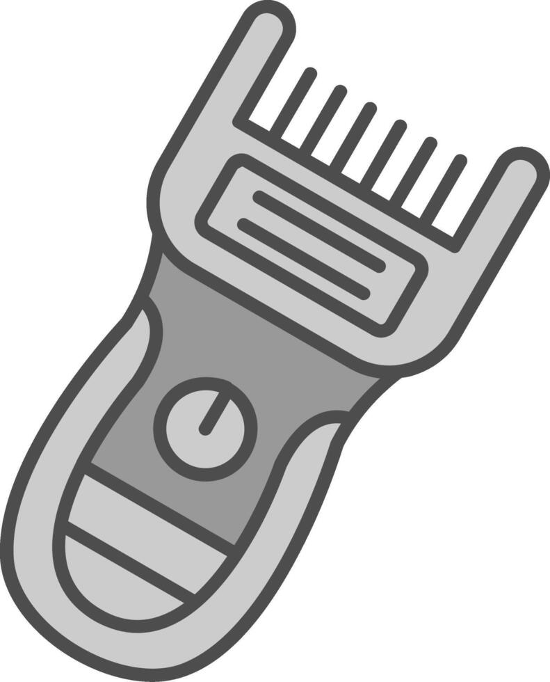 Trimmer Line Filled Greyscale Icon vector