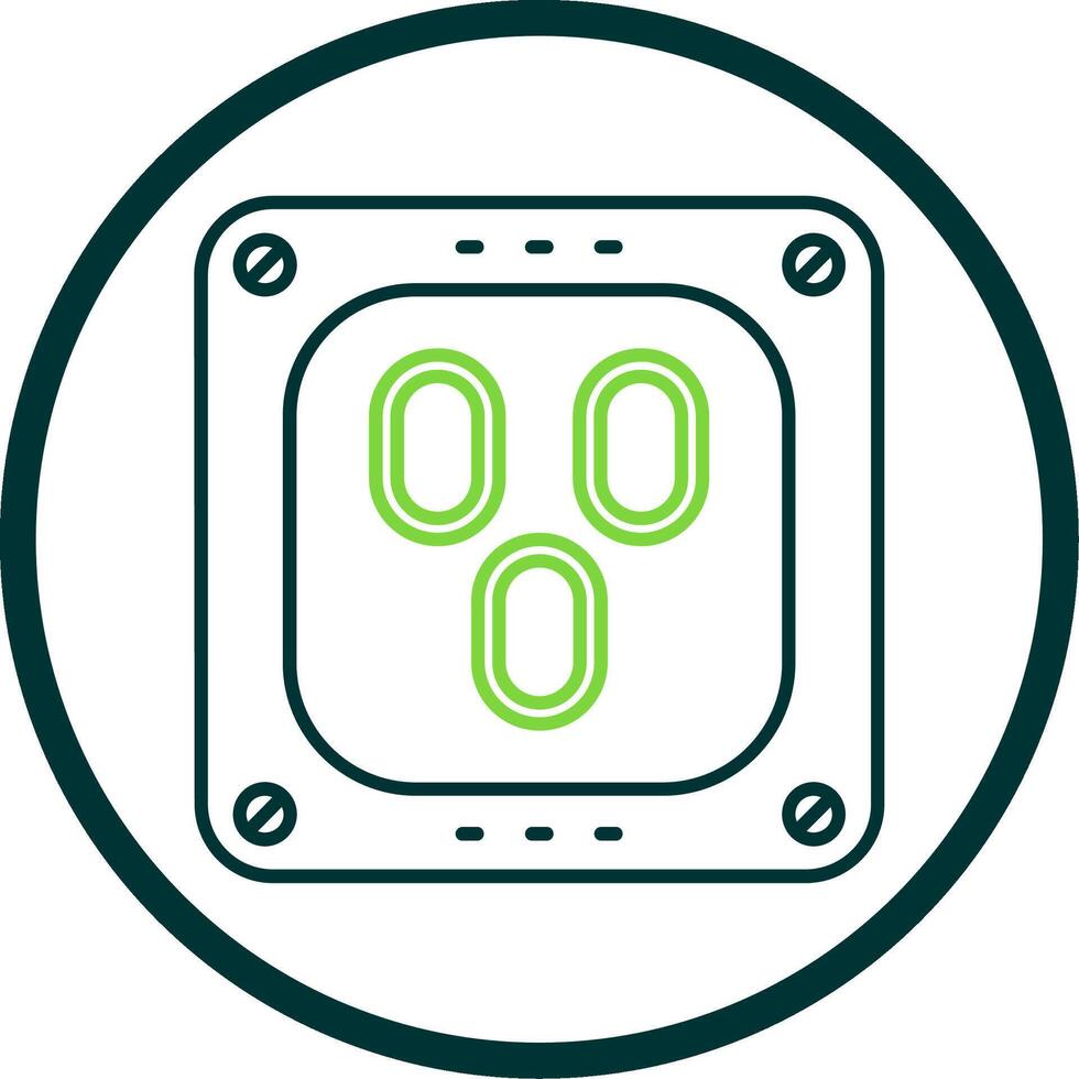 Outlet Line Circle Icon vector