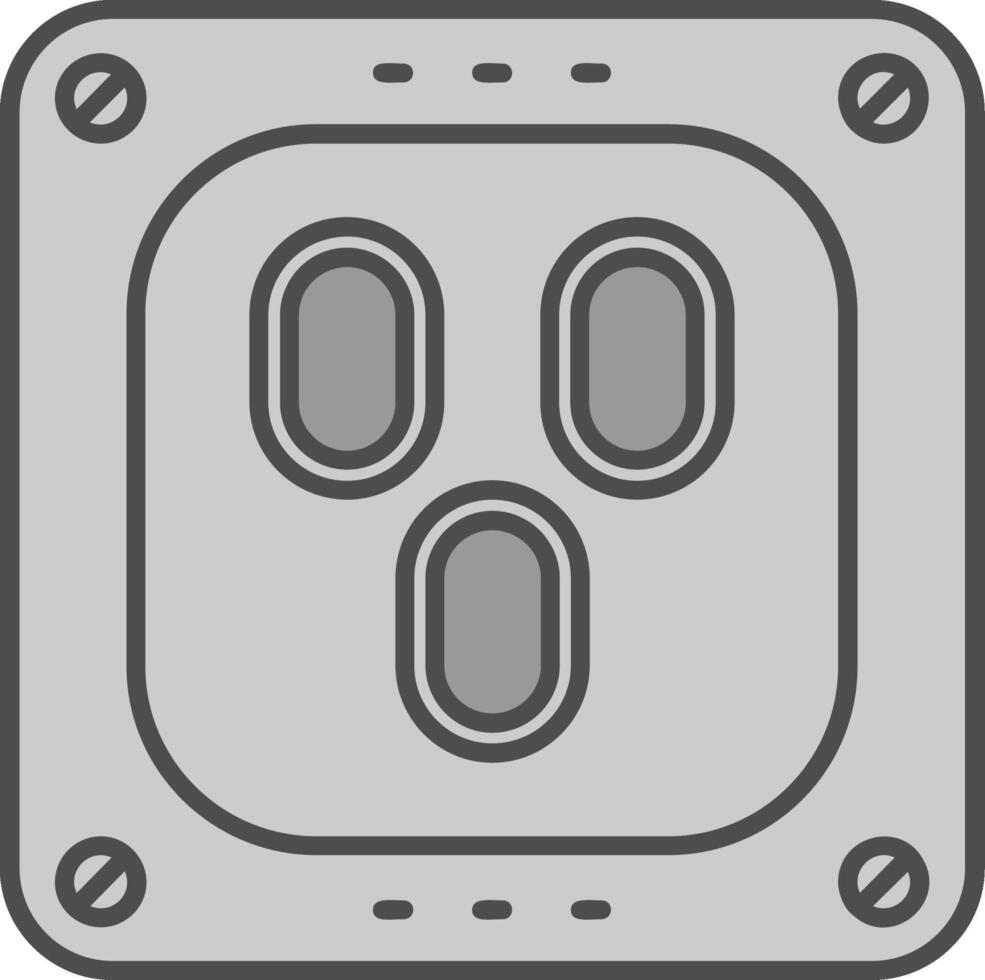 Outlet Line Filled Greyscale Icon vector