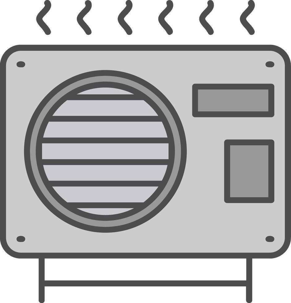 Outdoor Line Filled Greyscale Icon vector