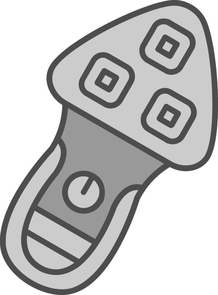 Shaver Line Filled Greyscale Icon vector