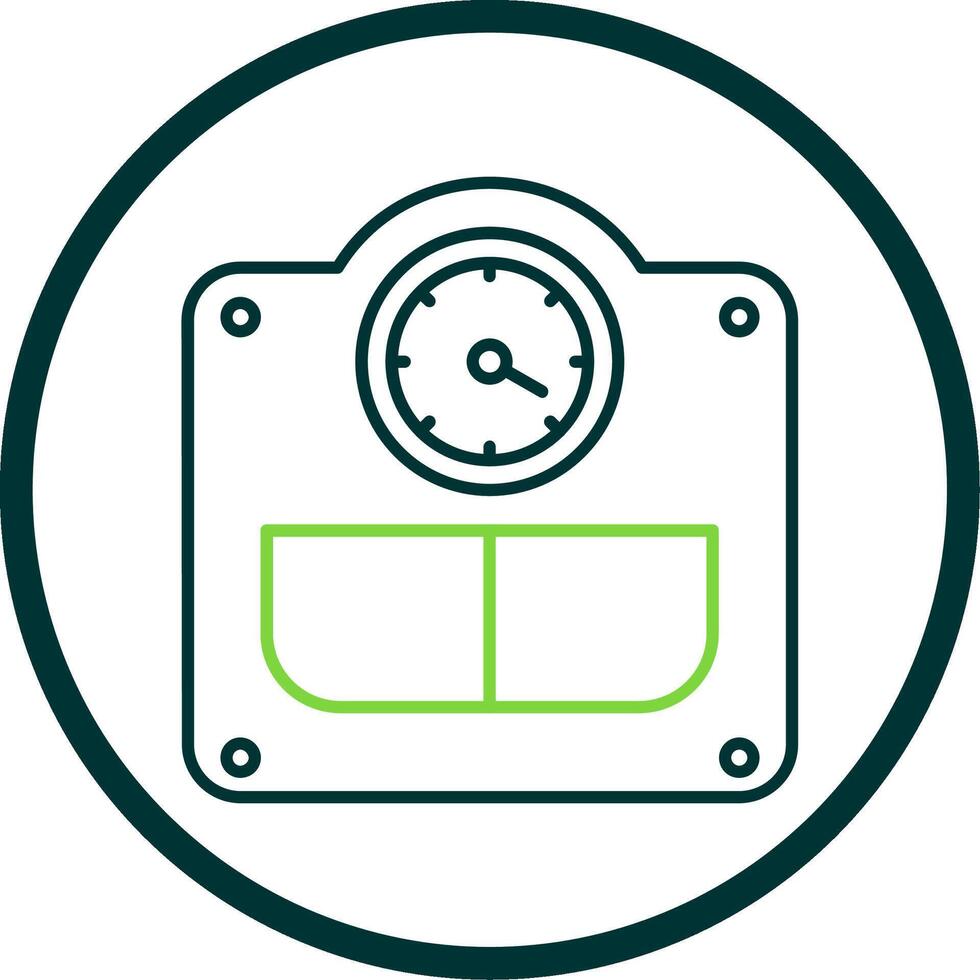 Weight Line Circle Icon vector