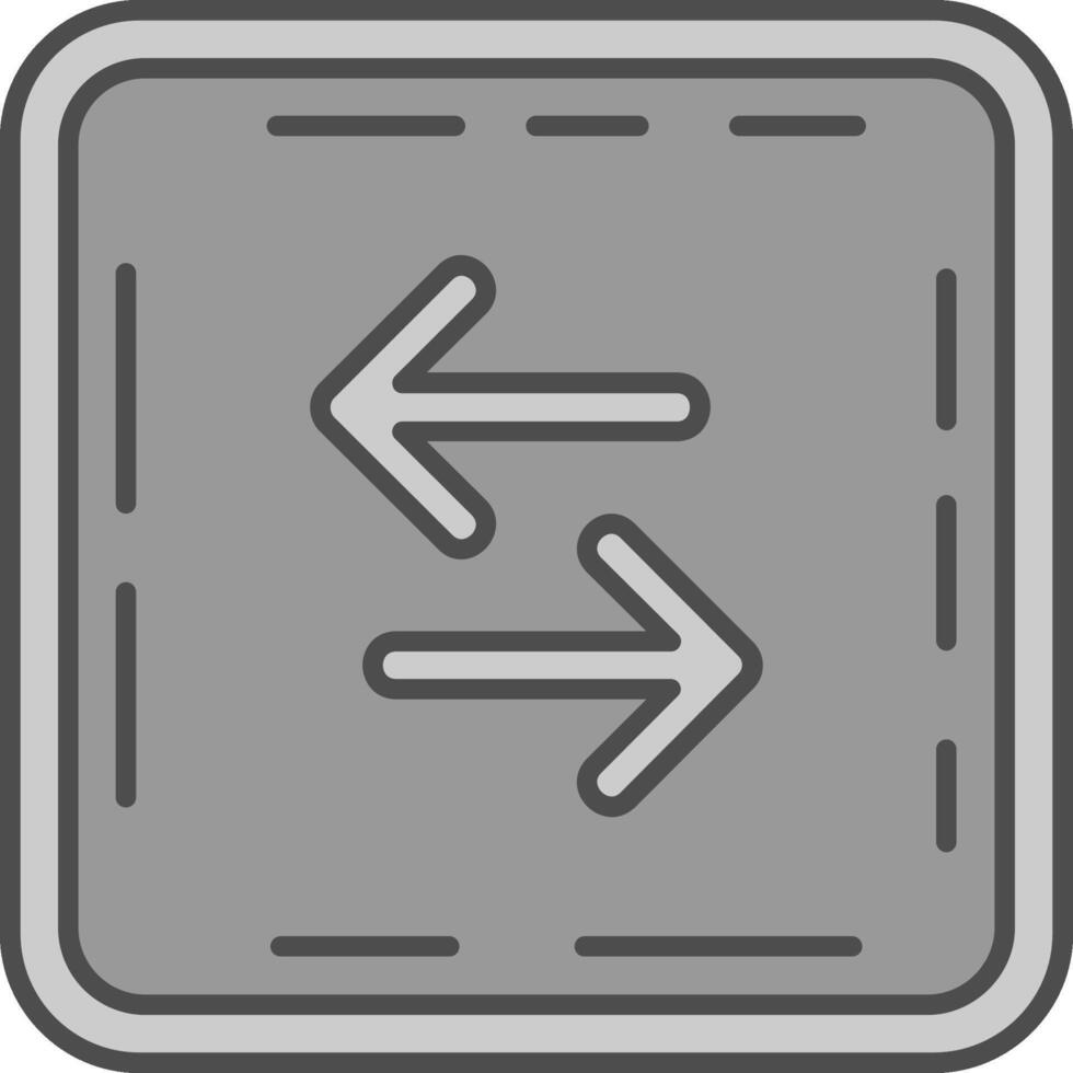Swap Line Filled Greyscale Icon vector