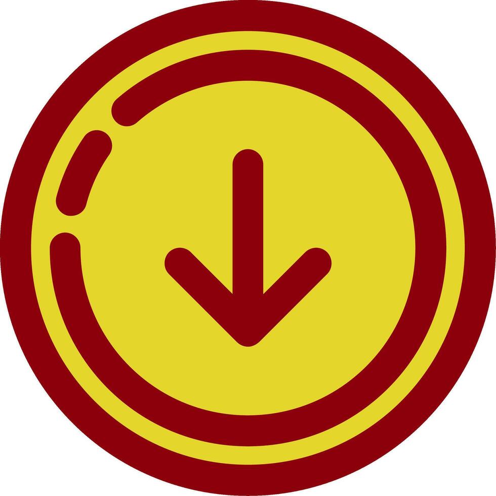 Down Vintage Icon vector