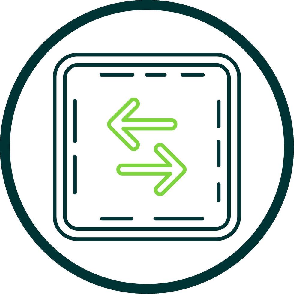 Swap Line Circle Icon vector