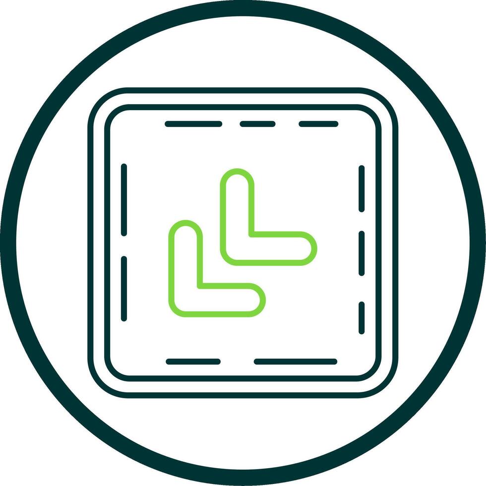 Chevron Line Circle Icon vector