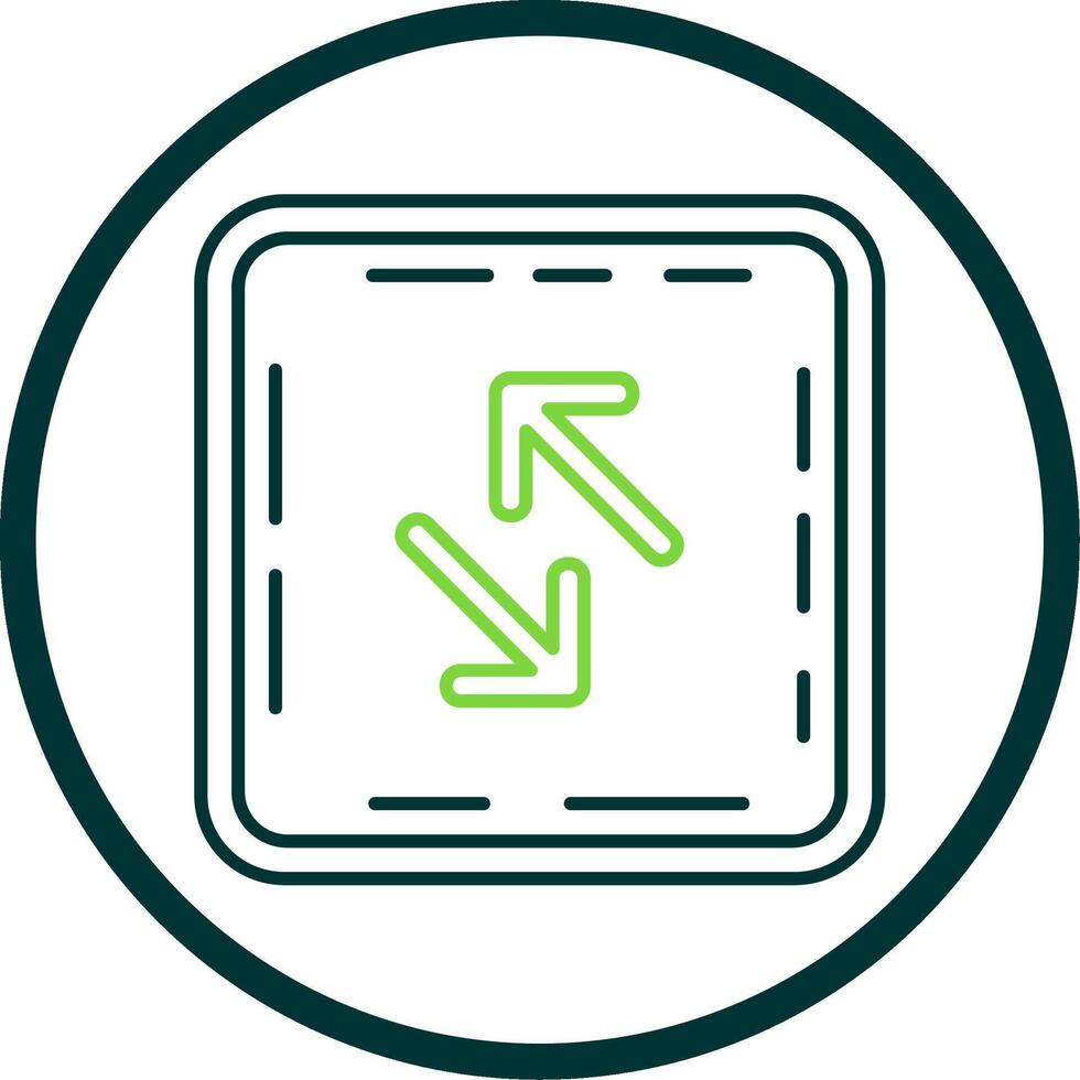 Swap Line Circle Icon vector