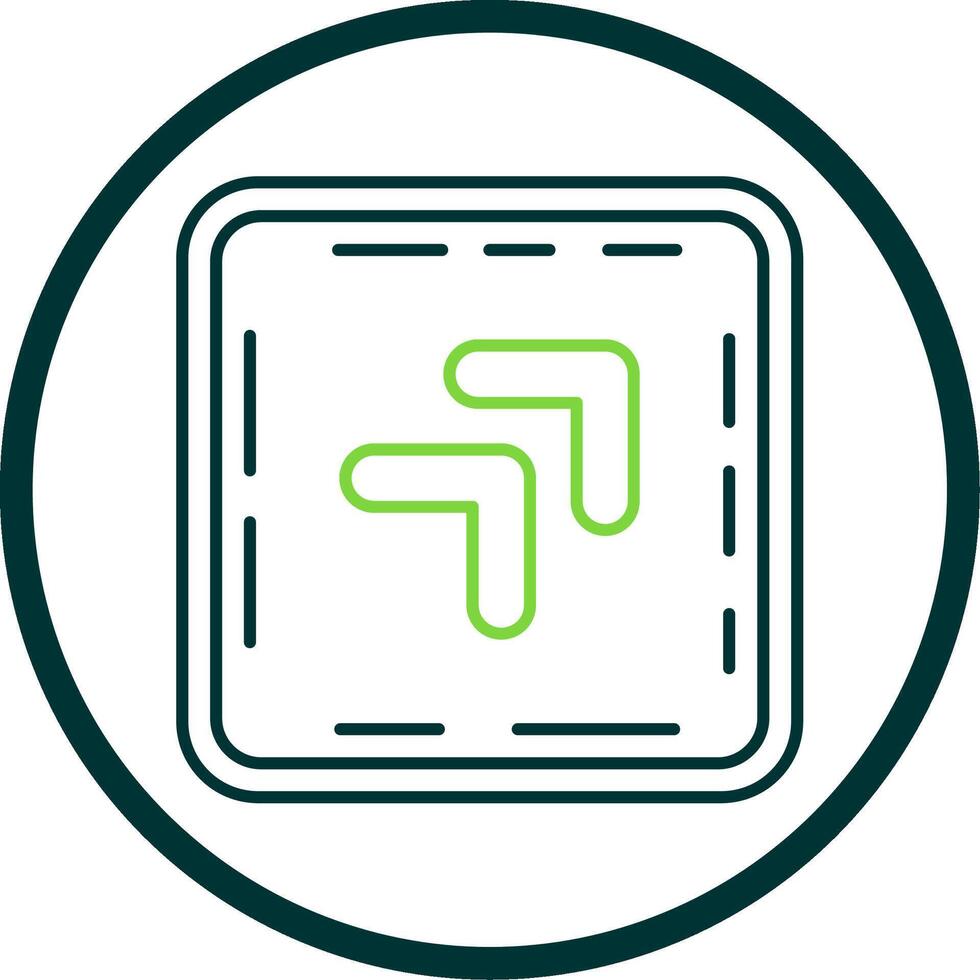 Chevron Line Circle Icon vector