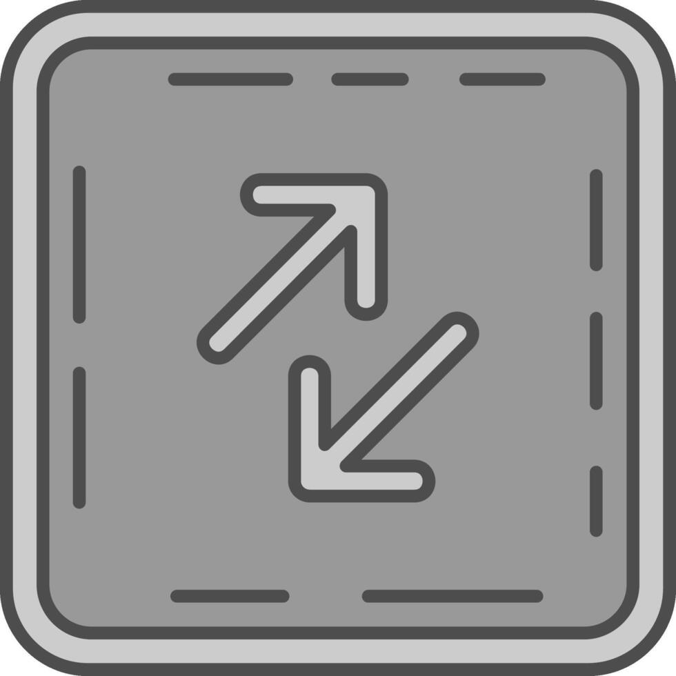 Swap Line Filled Greyscale Icon vector