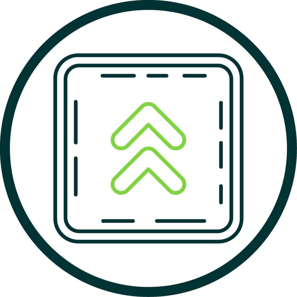 Chevron Line Circle Icon vector