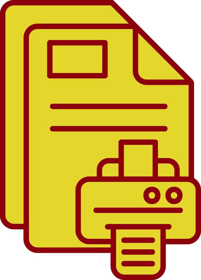 Print Vintage Icon vector