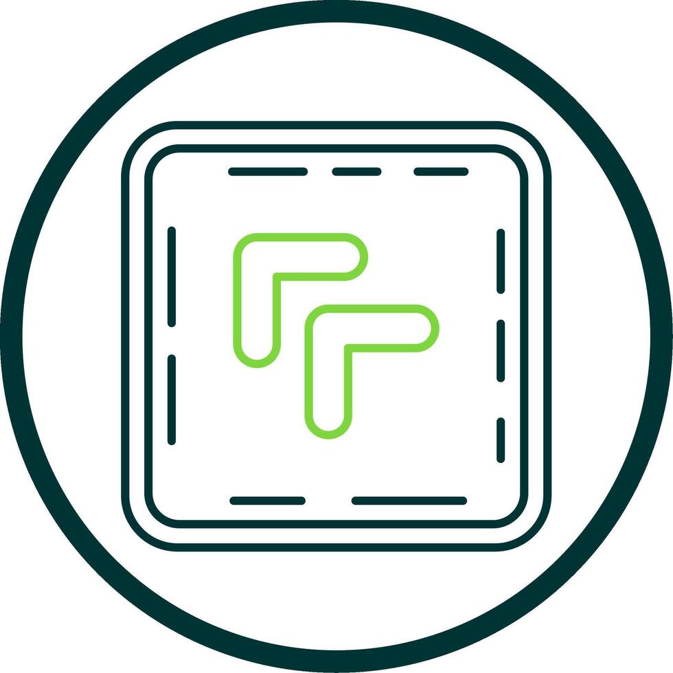 Chevron Line Circle Icon vector