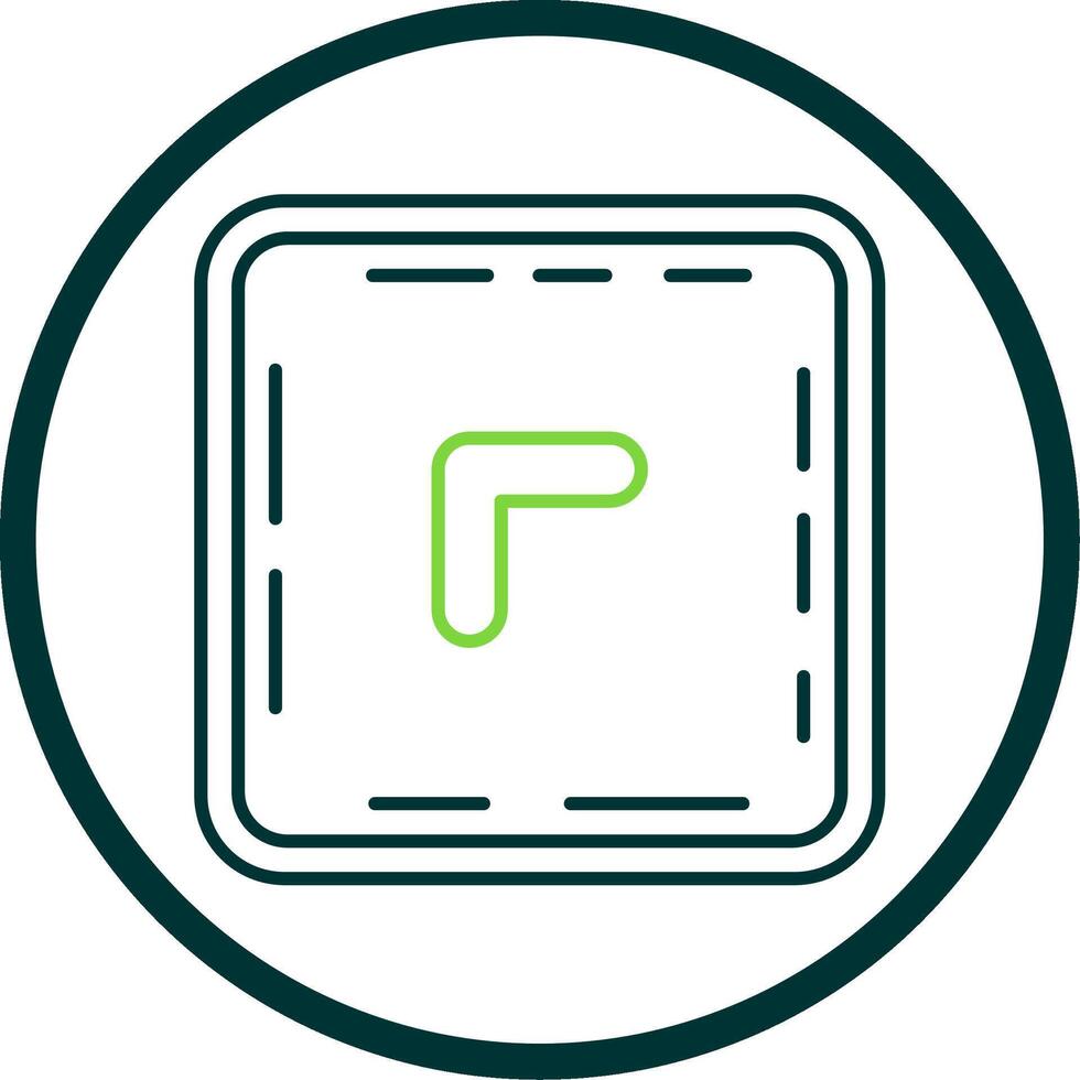 Chevron Line Circle Icon vector