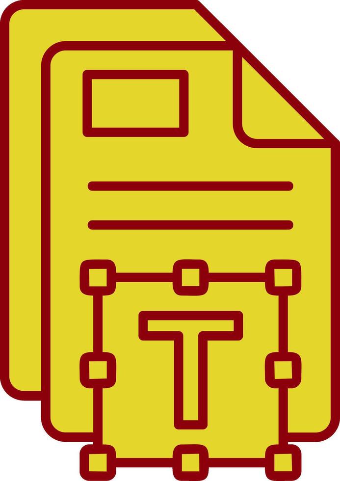Text Vintage Icon vector