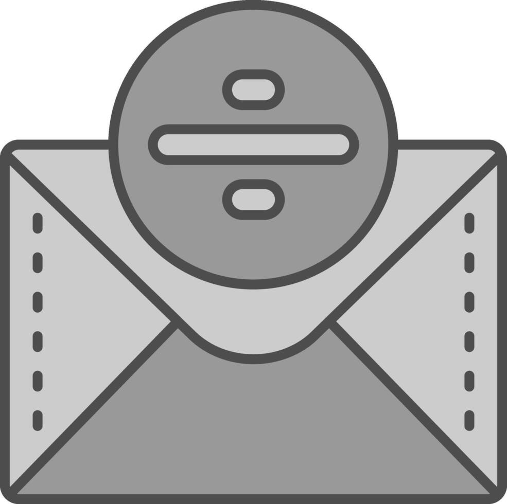 Divide Line Filled Greyscale Icon vector