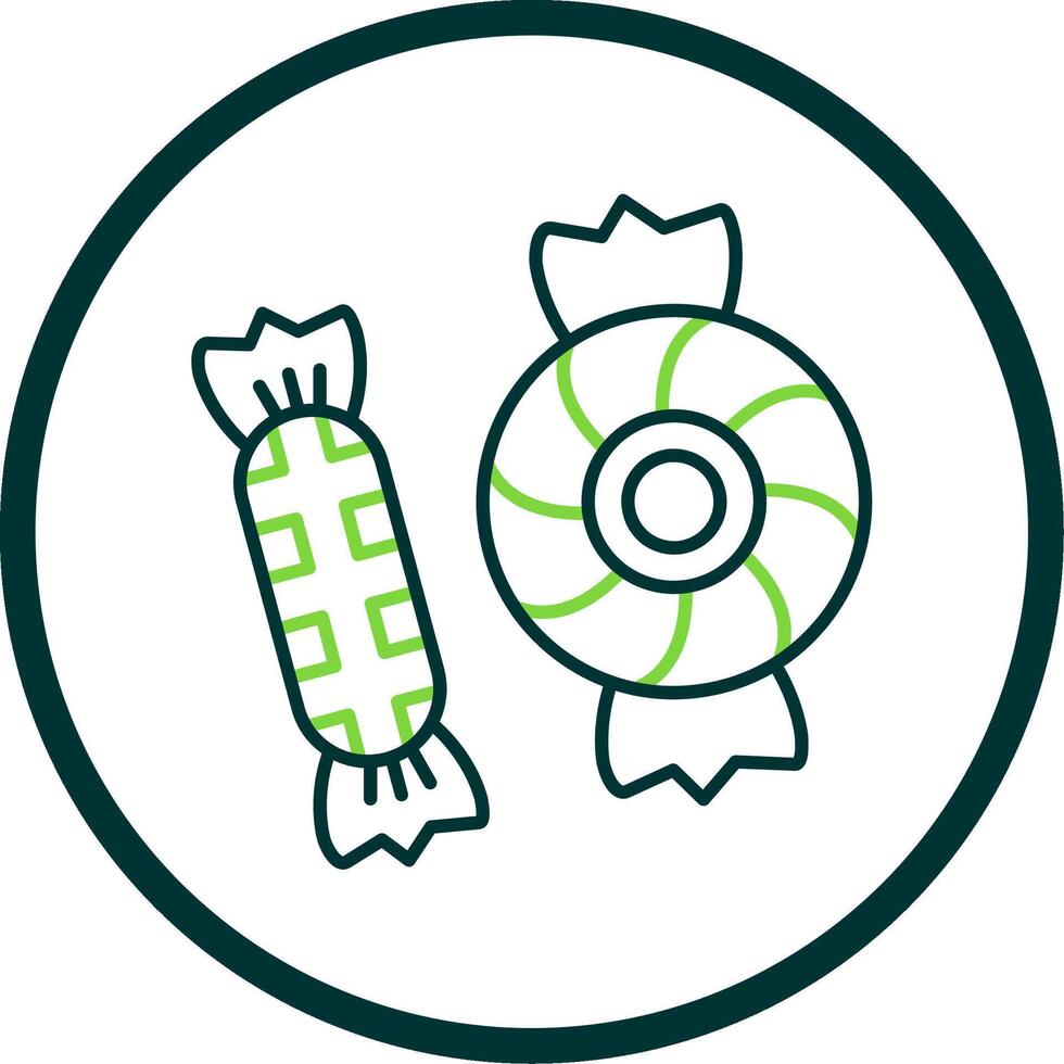Candy Line Circle Icon vector