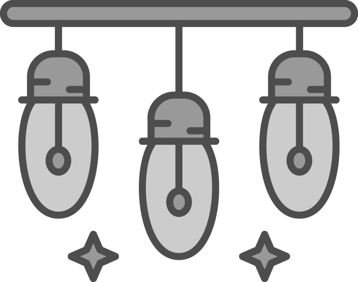 Lights Line Filled Greyscale Icon vector