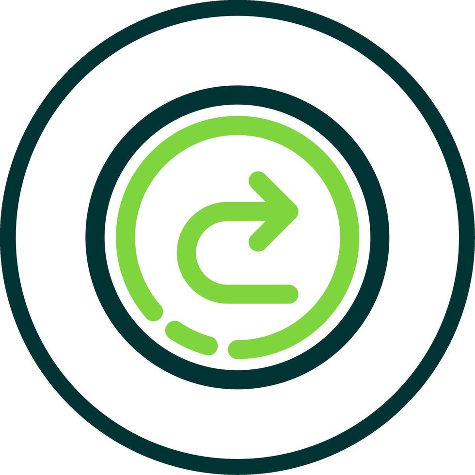 Forward Line Circle Icon vector
