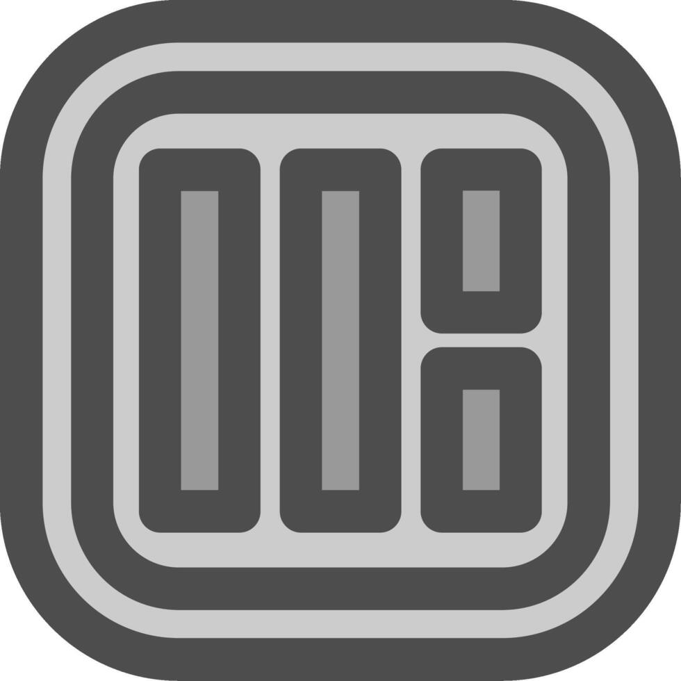 Layout Line Filled Greyscale Icon vector