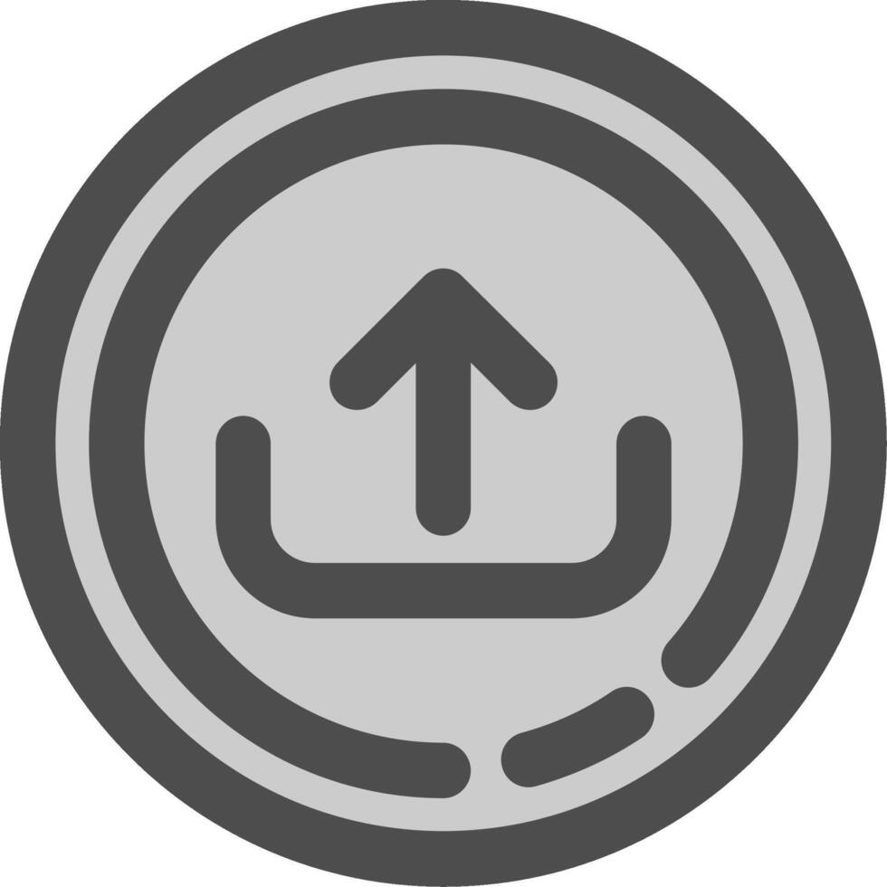 Upload Line Filled Greyscale Icon vector