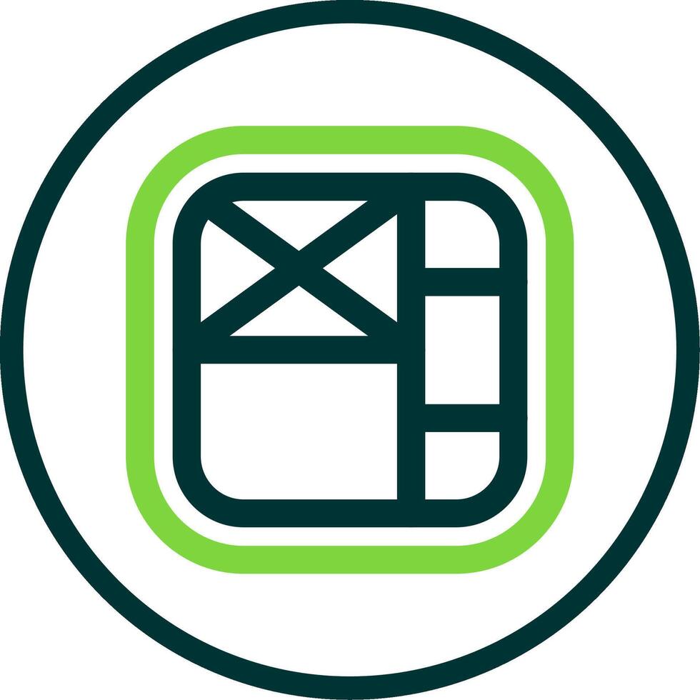 Layout Line Circle Icon vector