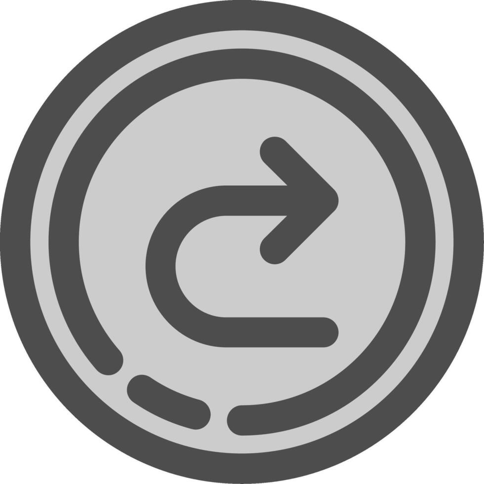 Forward Line Filled Greyscale Icon vector