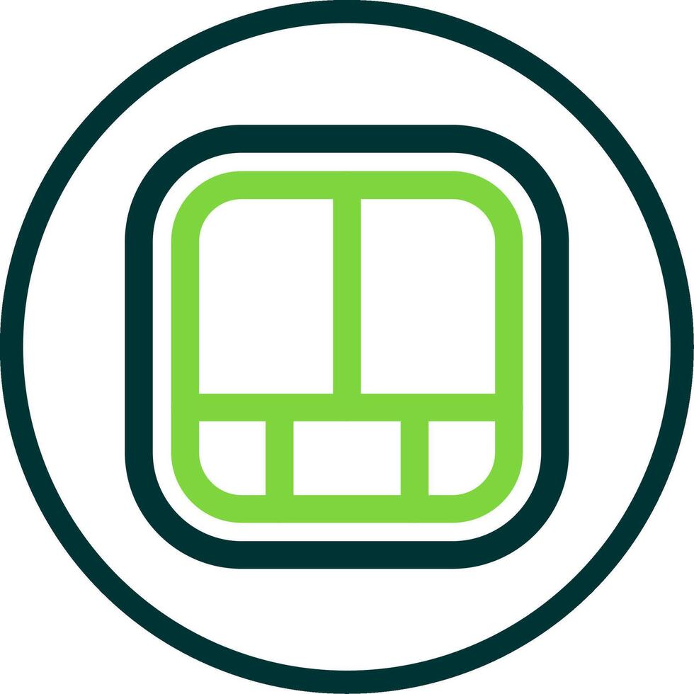 Layout Line Circle Icon vector