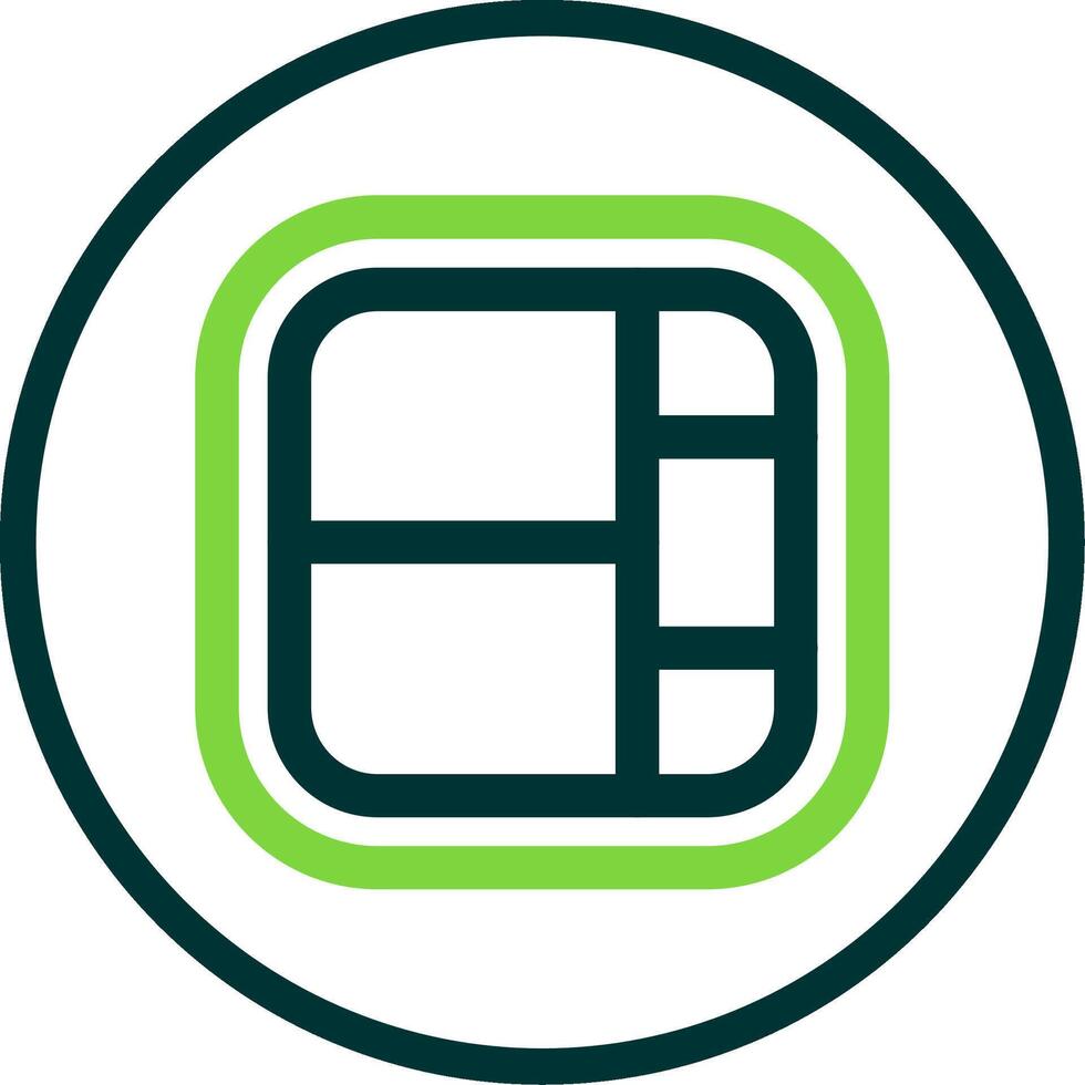 Layout Line Circle Icon vector