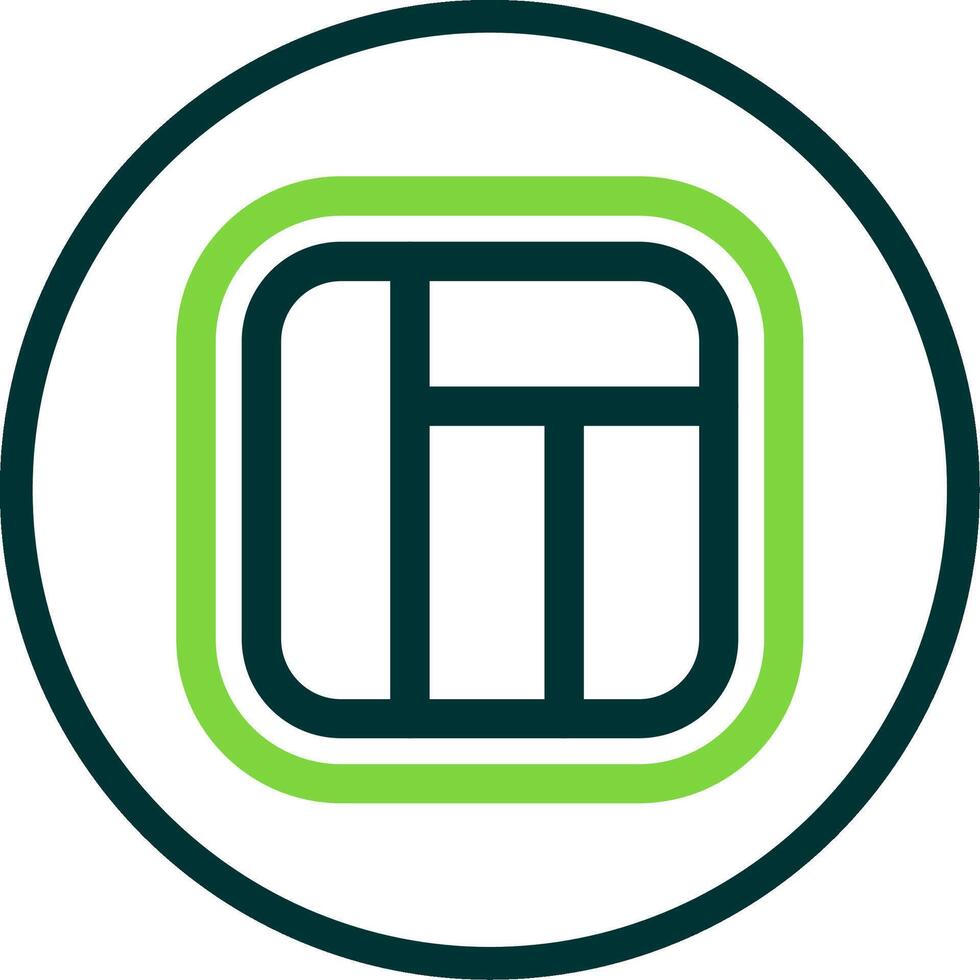 Layout Line Circle Icon vector